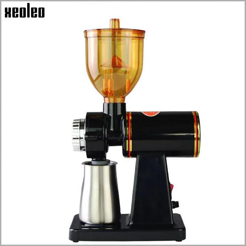 Xeoleo Electric Coffee Grinder 600N Coffee Mill Machine Coffee Bean Grinder Machine Flat Burrs Grinding Machine 100W Red/Black - petguardiansupplies