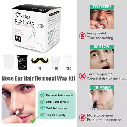 Portable Nose Wax Kit Painless Paper-Free Beans Depilation for Men and Women - petguardiansupplies