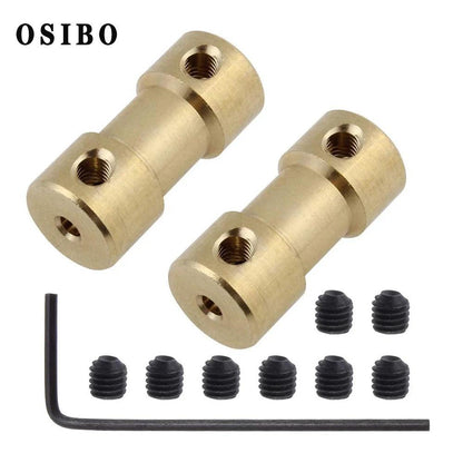 2/2.3/3/3.17/4/5/6mm N20 Motor Shaft Coupling Coupler Connector Sleeve Adapter Brass Transmission Joint for RC Boat Car Airplane - petguardiansupplies