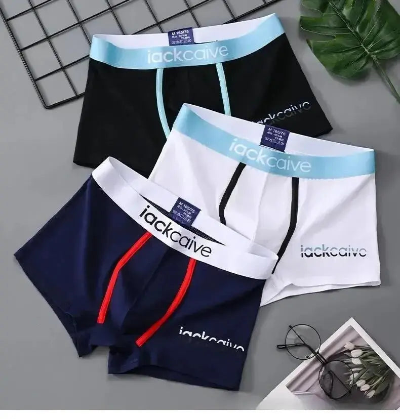 3Pcs Male Panties Cotton Men's Underwear Boxers Breathable Man Boxer Printed Underpants Comfortable Shorts Men Underwear M-3XL - petguardiansupplies