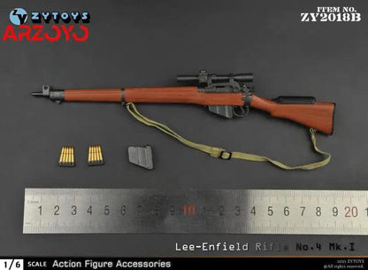 ZYTOYS ZY2015-ZY2019 1/6 Sniper Rifle 98K Type 99 M1 Garand NO4MKI M1891 Gun Model Scene Props Fit 12'' Soldier Action Figure - petguardiansupplies