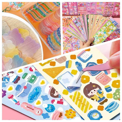 200p Kawaii Stickers for Kids Cute Stationary Aesthetic Diary Decoration Art Supplies Stickers for Scrapbooking Lot Korean Paper - petguardiansupplies