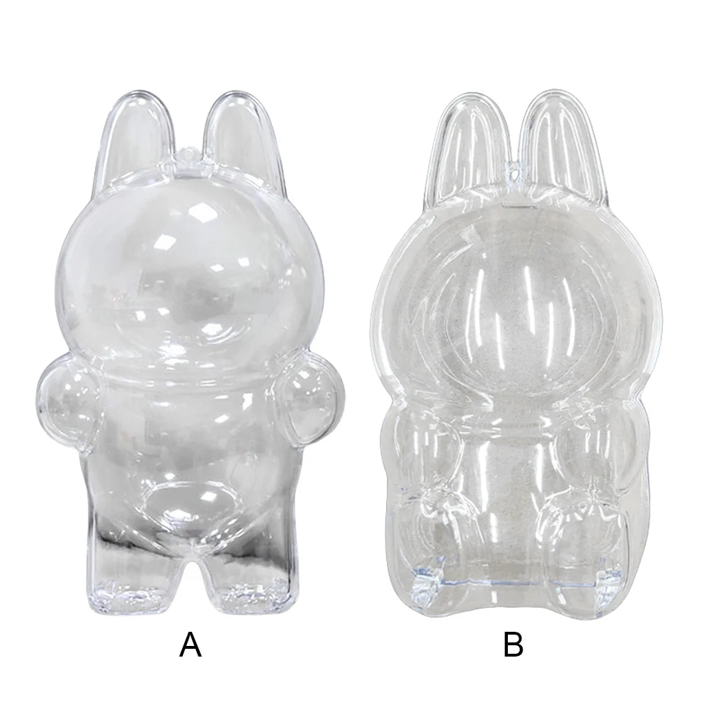 Labubu Transparent Protective Cover Monster Toy Cute Display Cover for Party Dolls - petguardiansupplies