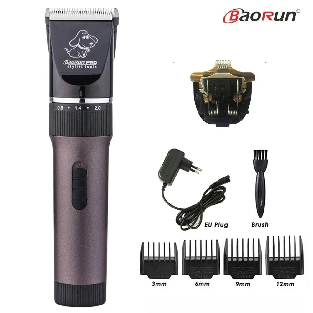 BaoRun P6 Professional Dog Hair Trimmer Rechargeable Pet Cat Grooming Clipper Shaver Low-noise Electric Cutters Haircut Machine - petguardiansupplies