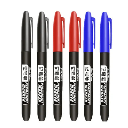 Permanent Marker Pen Drawing Markers Black Blue Red Waterproof Ink Sketch Pens Stationery Art School Supplies For Glass Metal - petguardiansupplies