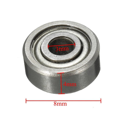 10pcs 693ZZ Miniature Ball Bearings 3x8x4mm Small Double Shielded Miniature Metal Steel Bearing - petguardiansupplies