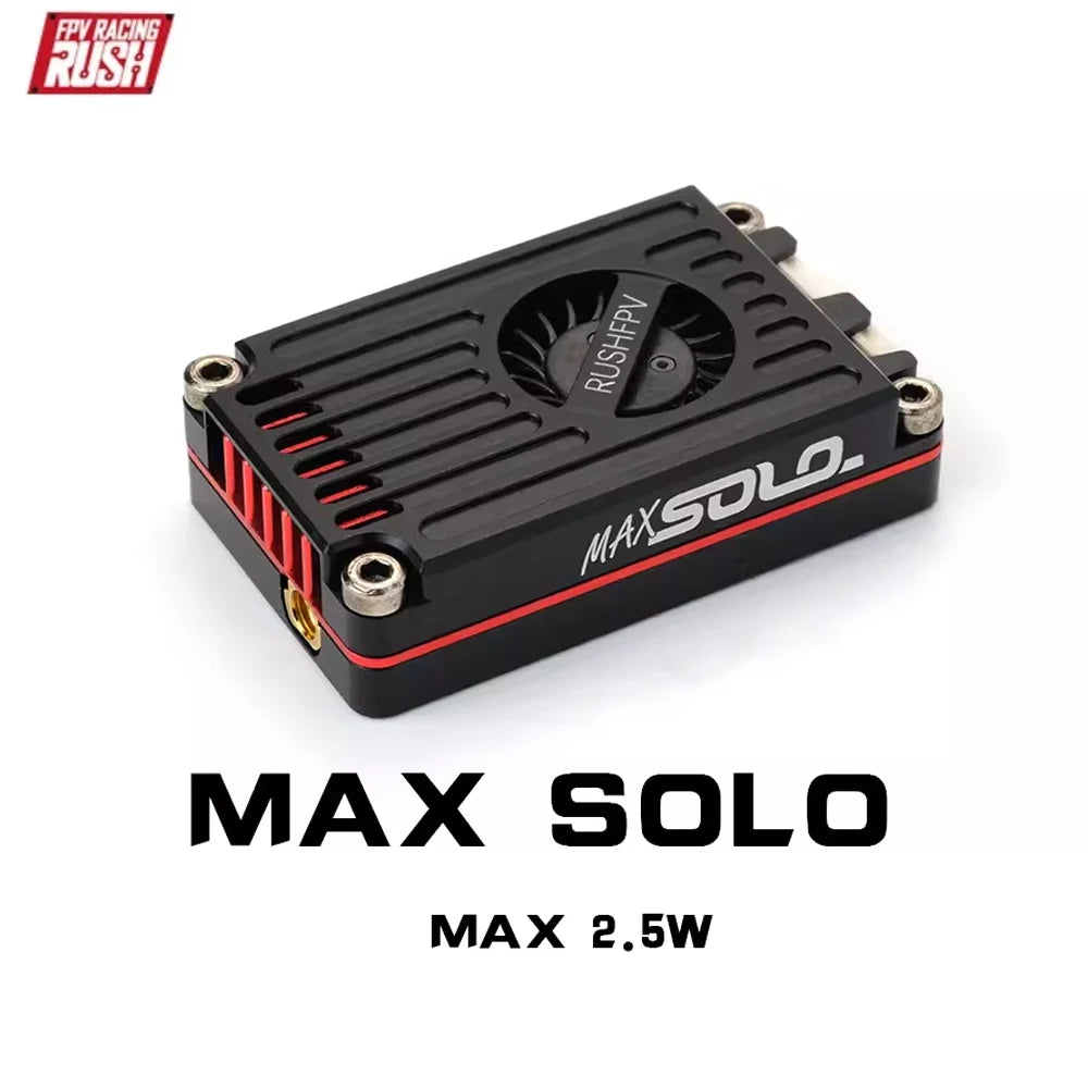 Rushfpv Rush TANK MAX SOLO 5.8GHz 2.5W High Power 48CH VTX Video Transmitter Cooling Fan CNC Shell For Long Rang RC FPV Drone - petguardiansupplies