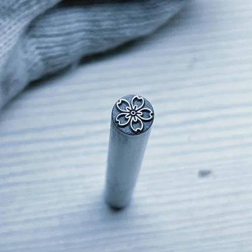 7mm Flower Design Metal Stamps Jewelry Making Punch Steel Stamping Tool Beating Silver Leather Craft Punching Custom Logo - petguardiansupplies