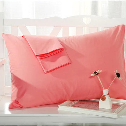 1pcs Pure Cotton Pillowcase Soft 100% Egyptian Cotton Soft 300 Thread Count New Solid Color Pillow Cover Multi-color travesseiro - petguardiansupplies