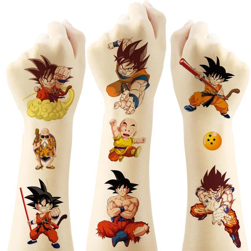 Cartoon Dragon Ball Tattoo Stickers Temporary Tattoos for Kids Birthday Party Supplies Favors Cute Tattoos Stickers Decoration - petguardiansupplies