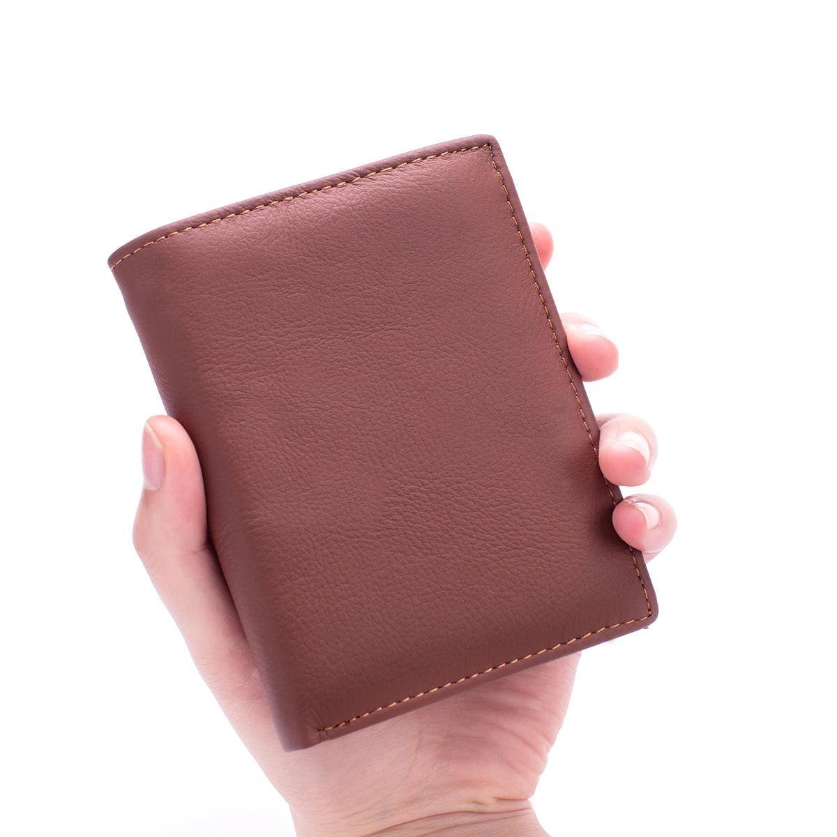 men's wallet Genuine Leather Wallets For Men Coin Purse Vertical Credit Card Holder Money Bag - petguardiansupplies