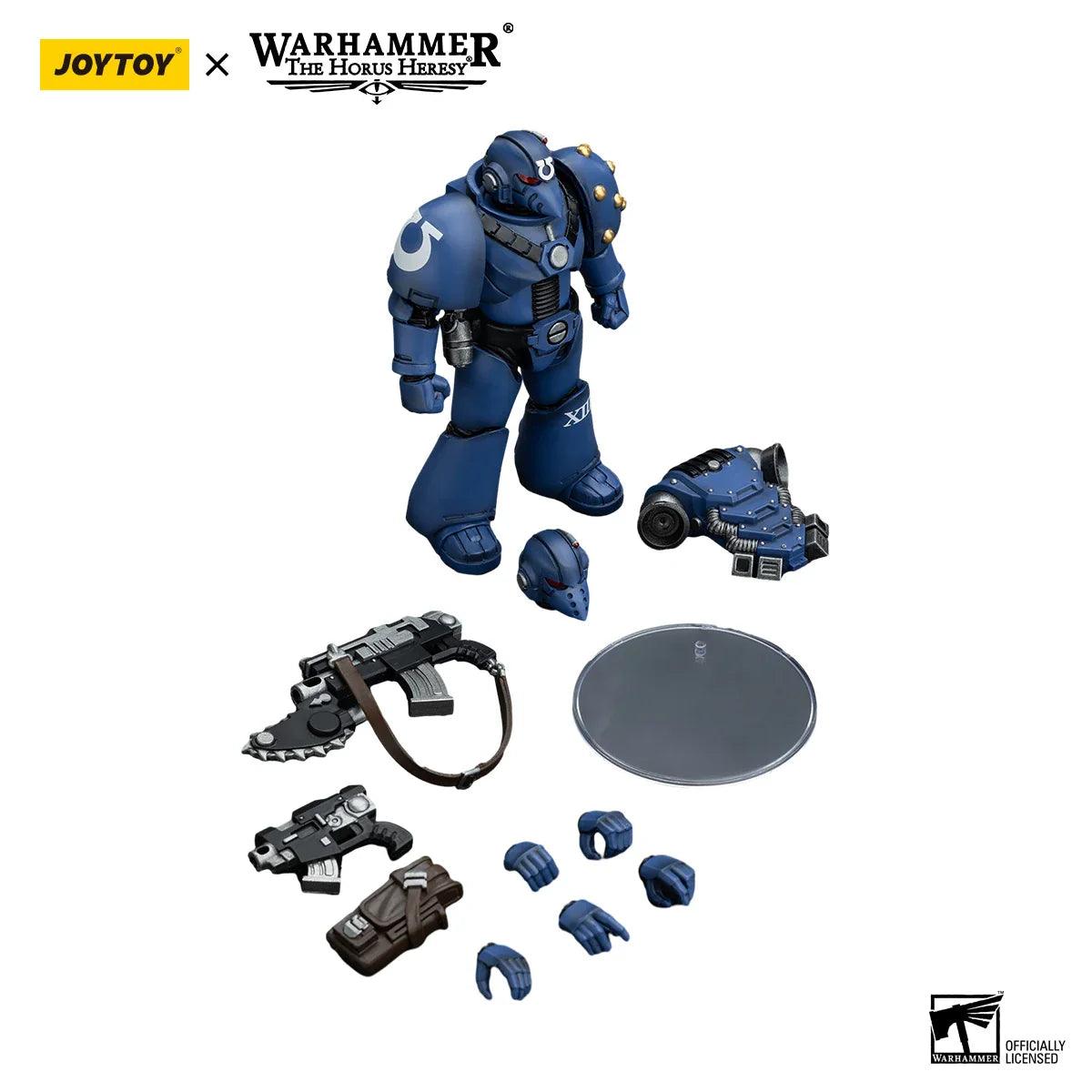 [IN STOCK] JOYTOY Warhammer 40K 1/18 Action Figures Ultramarines MK VI Tactical Squad Chainblade Power Sword Sergeant Model Toy - petguardiansupplies