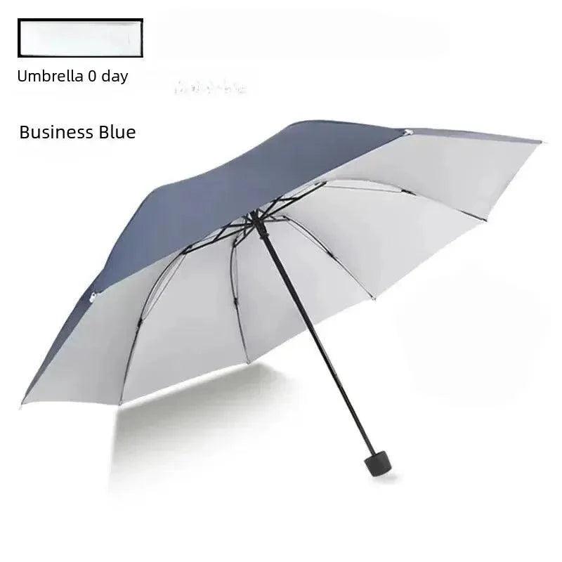 Large Folding Umbrella Business Use Men's Women's Sun Rain Umbrella Three Fold Advertising Logo - petguardiansupplies