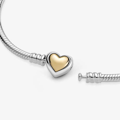 Pandora 925 Silver Moments Heart Closure Bracelet for Women Christmas and Birthday Gifts Fit Original Jewelry Accessories DIY - petguardiansupplies