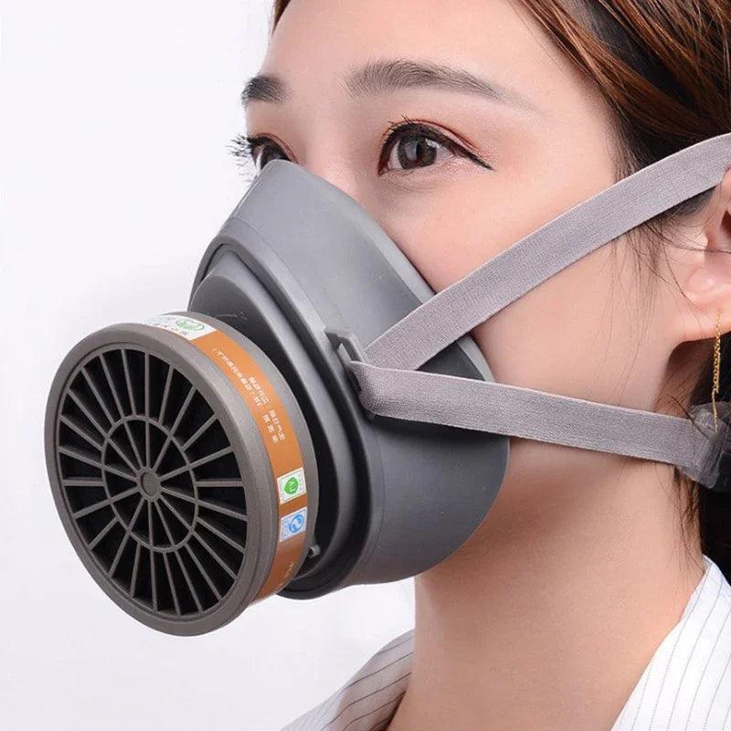 1pc Smoke mask with activated carbon filter, protection against dust, paint, chemicals, toxic gases - petguardiansupplies