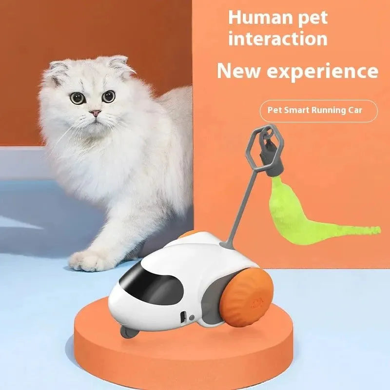 Remote Smart Cat Toys Remote Control Interactive Cat Car Toy USB Charging Automatic Self-moving Teasing Cat Stick Pet Supplies - petguardiansupplies