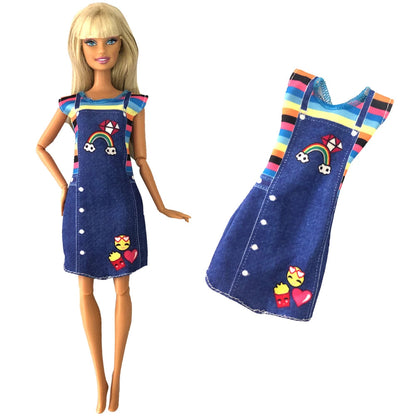 NK 1 Pcs Fashion Doll Dress For 11.5 Inch Doll Clothes 1/6 Dolls Accessories Outfit Casual Shirt Party DIY Dollhouse Toys JJ - petguardiansupplies