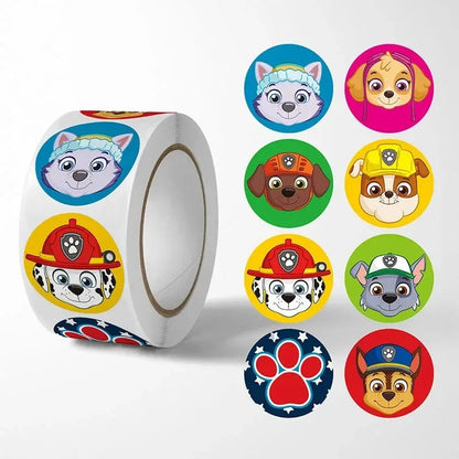 New 500PCS Paw Patrol Children's Cartoon Stickers Cute Kids Stationery Supplies School Teacher Supplies Reward Sticker Toys Gift - petguardiansupplies