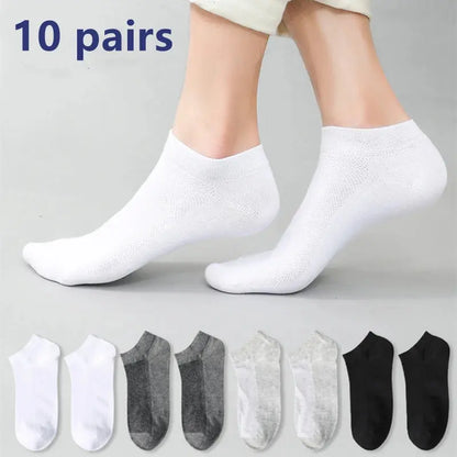 5Pairs Breathable Cotton Sports Stockings Men Bamboo Fiber Autumn and Winter Men Socks Sweat Absorption Deodorant Business Sox - petguardiansupplies