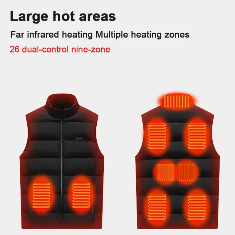 Outdoor USB Heating Vest Warming Vest Winter Flexible Electric Thermal Clothing Fishing Hiking Warm Clothes - petguardiansupplies