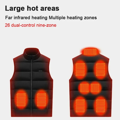 Outdoor USB Heating Vest Warming Vest Winter Flexible Electric Thermal Clothing Fishing Hiking Warm Clothes - petguardiansupplies