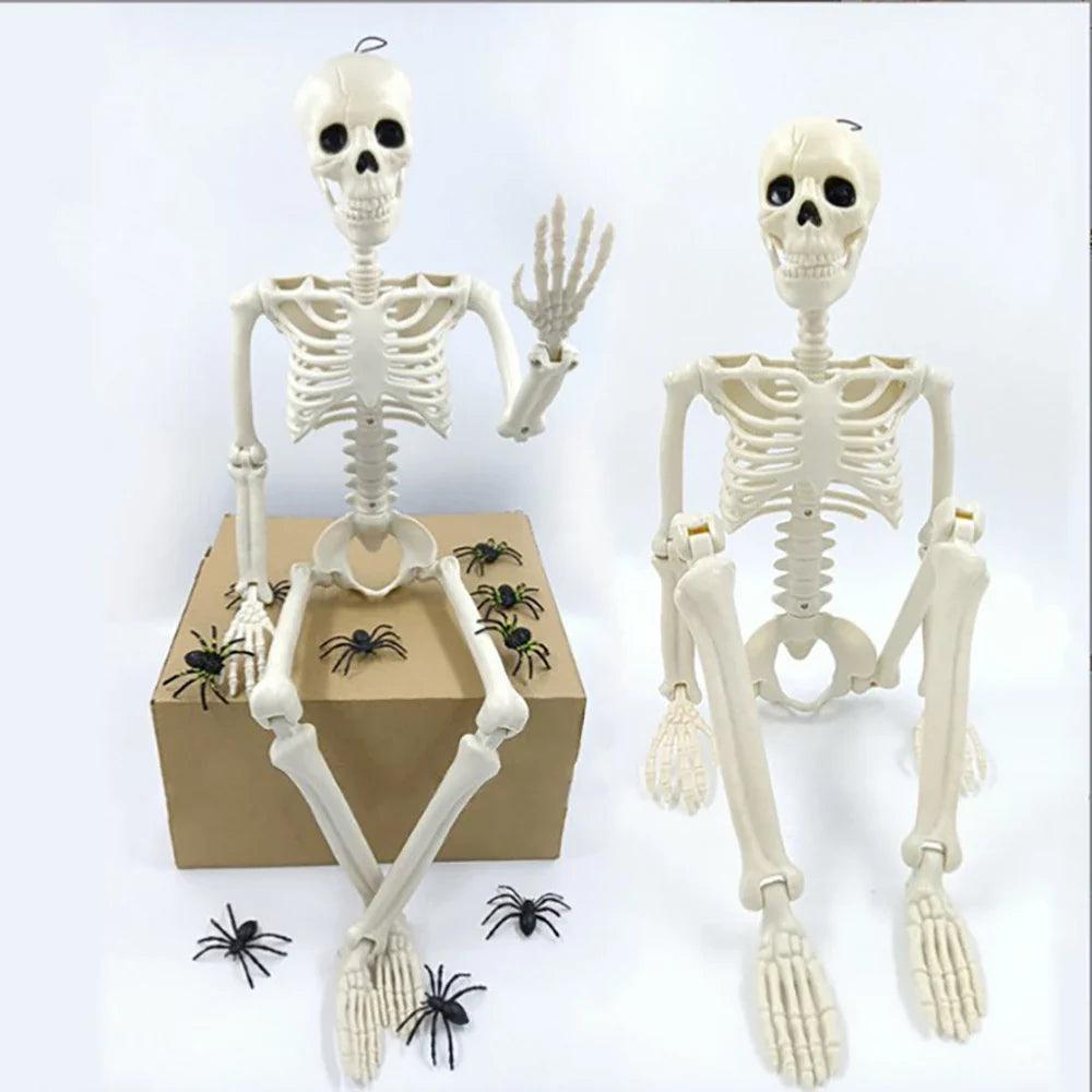 40cm Halloween Human Shape Skeleton,Posable Skeleton,Human Shape Bones,Halloween Herror Decorations,Haunted House Horror Props - petguardiansupplies