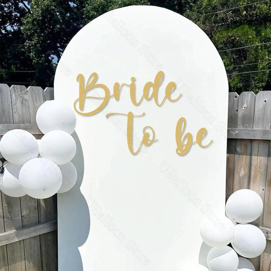 Bride to Be Sign Vinyl Stickers Mirror Champagne Gold Bride to Be Backdrop Decal for Bridal Shower Wedding Birthday Party Decor - petguardiansupplies