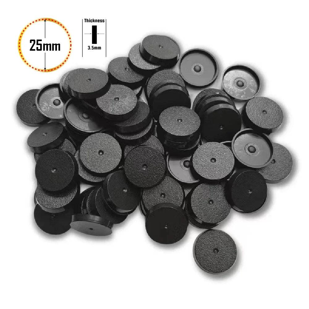 25mm Round Plastic Bases for Gaming Miniatures and Table Games - petguardiansupplies