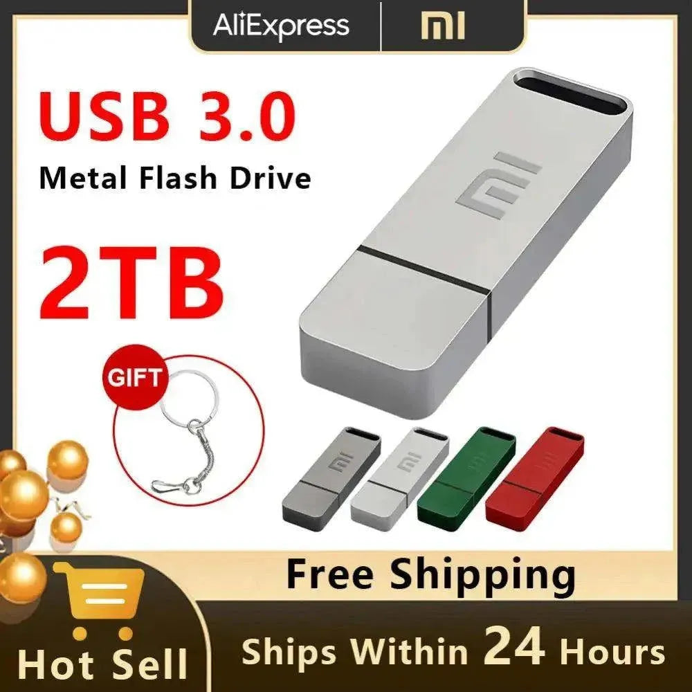 Xiaomi 2TB USB3.0 Metal Flash Drives Memory 1TB 512GB 256GB 128GB 64GB 32GB Waterproof Usb Stick High Speed OTG Pen Drive For PC - petguardiansupplies