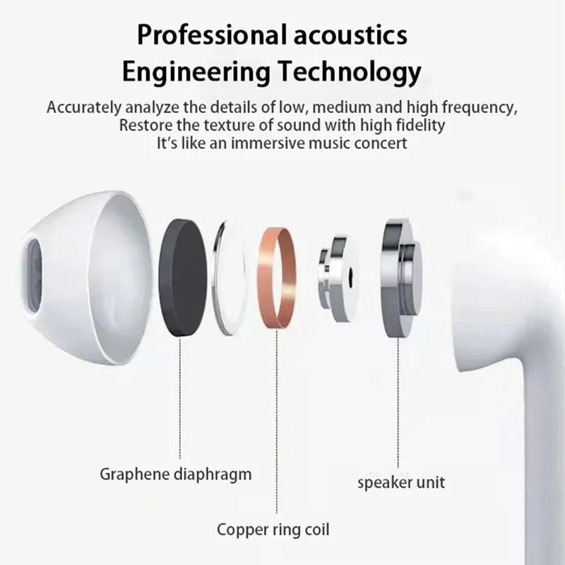 Air Pro 6 TWS Wireless Headphones with Mic Fone Bluetooth Earphones Sport Earbuds Pro6 J6 Headset for Apple iPhone Xiaomi Huawei - petguardiansupplies