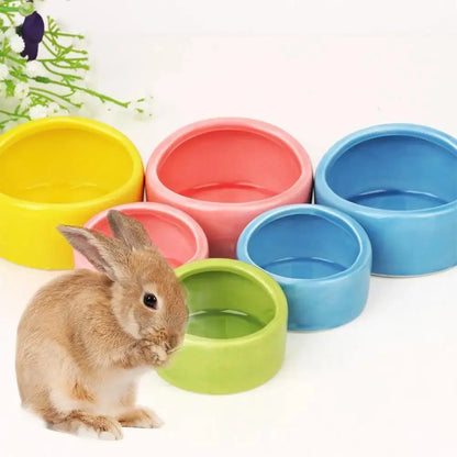 Ceramic Pet Feeding Bowl Hamster Chinchilla Rabbit Food Feeding Bowl Anti-turning For Small Animals Hamster Pet Feeding Supplies - petguardiansupplies