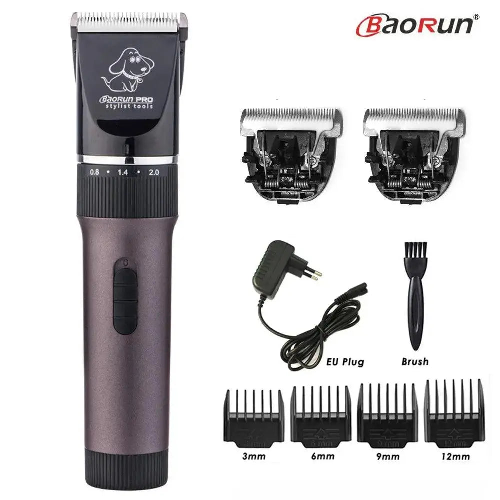 BaoRun P6 Professional Dog Hair Trimmer Rechargeable Pet Cat Grooming Clipper Shaver Low-noise Electric Cutters Haircut Machine - petguardiansupplies