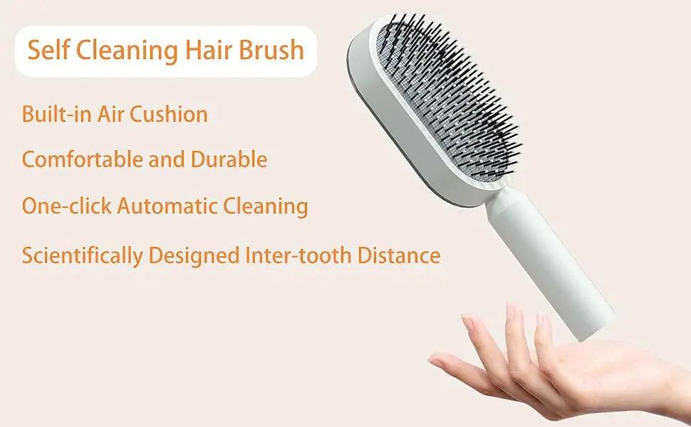 Self Cleaning Hair Brush, 3D Air Cushion Hair Brushes for Women, Airbag Massage Combs for Women, Hair Brush for Thick Hair - petguardiansupplies