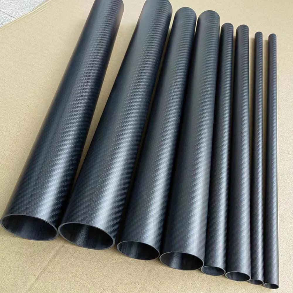 1PCS Twill Matte 3K Carbon fiber circular tube Length 500mm high hardness OD 8mm 10mm 12mm 16mm 20mm 25mm 30mm - petguardiansupplies