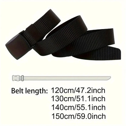 Nylon Belt Automatic Buckle Outdoor Multifunctional Tactical Canvas Belts Light Comfortable Non-metal Belt - petguardiansupplies