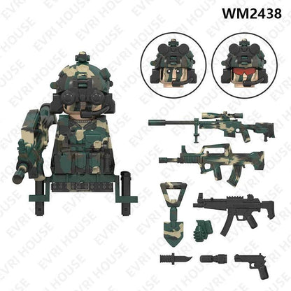 Special Forces Mini Action Figures Navy Seals Modern Soldiers SWAT KSK SSO Bricks Building Blocks Toys for Children WM6147 - petguardiansupplies