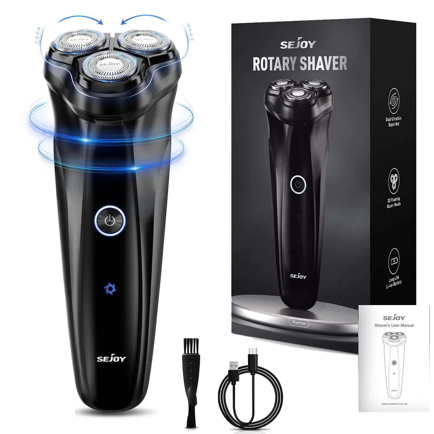 Men's Electric Shaver Beard Trimmer USB Rechargable Hair Cutting Machine - petguardiansupplies