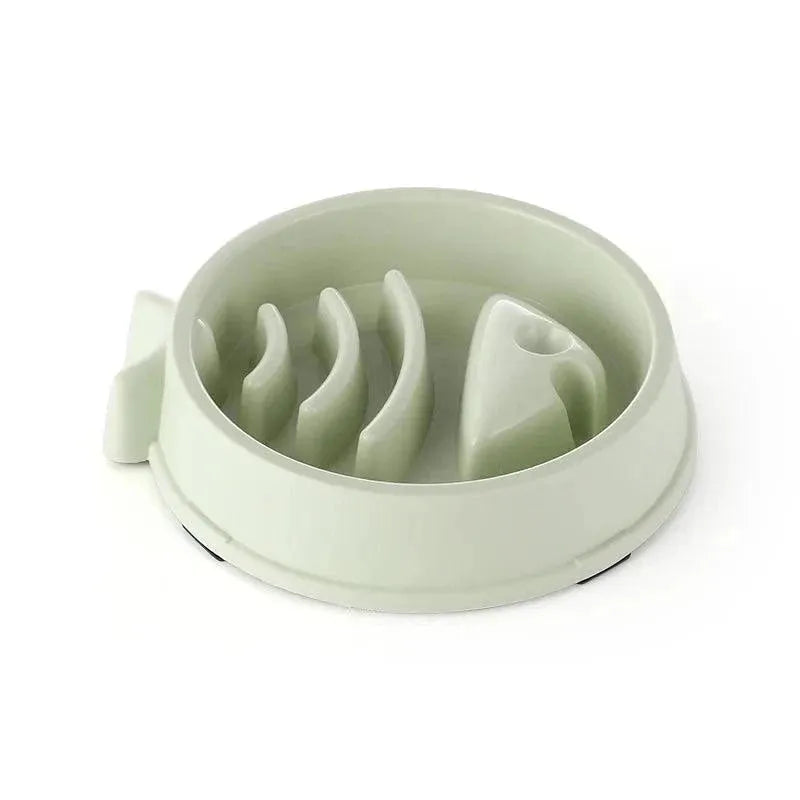 Pet Cat Dog Slow Food Bowl Fat Help Healthy Round Anti-choking Thickened And Non-slip Multiple Colors Shapes - petguardiansupplies