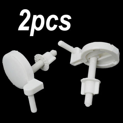 2Pcs Toilet Pew Hinges With Bolts And Screws Toilet Fixing Accessories ABS Plastic Toilet Seats Hinges Repair Tools High Quality - petguardiansupplies