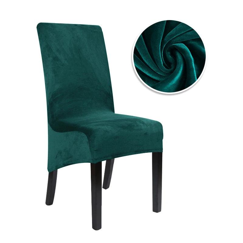 1/2/4/6 Pieces Real Velvet Fabric XL Size Chair Cover Big Size Long Back Europe Style Seat Chair Covers For Restaurant Hotel - petguardiansupplies