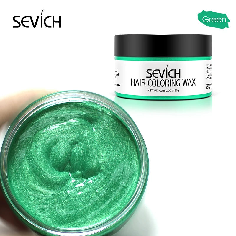 Sevich Temporary Hair Color Wax Men Diy Mud One-time Molding Paste Dye Cream Hair Gel for Hair Coloring Styling Silver Grey 120g - petguardiansupplies