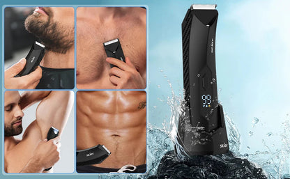 Rechargeable Electric Hair Clipper - Men's Facial Beard Body Grooming Kit - petguardiansupplies