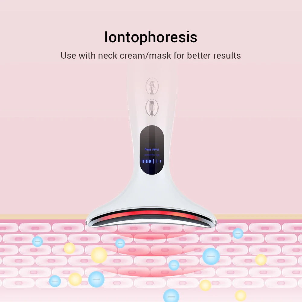 Rejuvenation anti-wrinkle face massager EMS Microcurrent Neck Beauty Device LED Firming skin care tool for chin facial lifting - petguardiansupplies