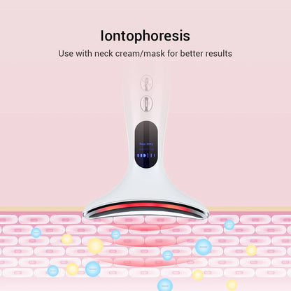 Rejuvenation anti-wrinkle face massager EMS Microcurrent Neck Beauty Device LED Firming skin care tool for chin facial lifting - petguardiansupplies