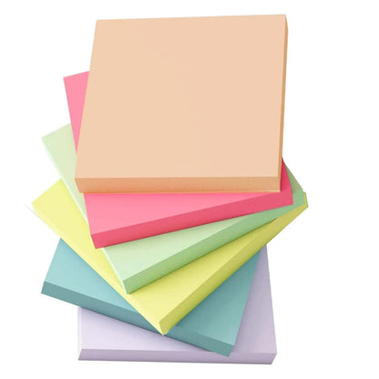 6 Pcs Fluorescent color 3*3inch Sticky Note Note Pads Stickers Planner Sticker Notepad Memo pad School Office Supplies - petguardiansupplies