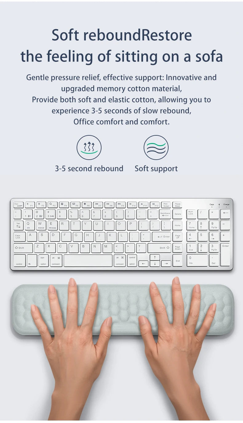 Keyboard mouse wrist rest ergonomic office typing protect relax wrist memory foam mouse pad computer notebook mouse pad - petguardiansupplies