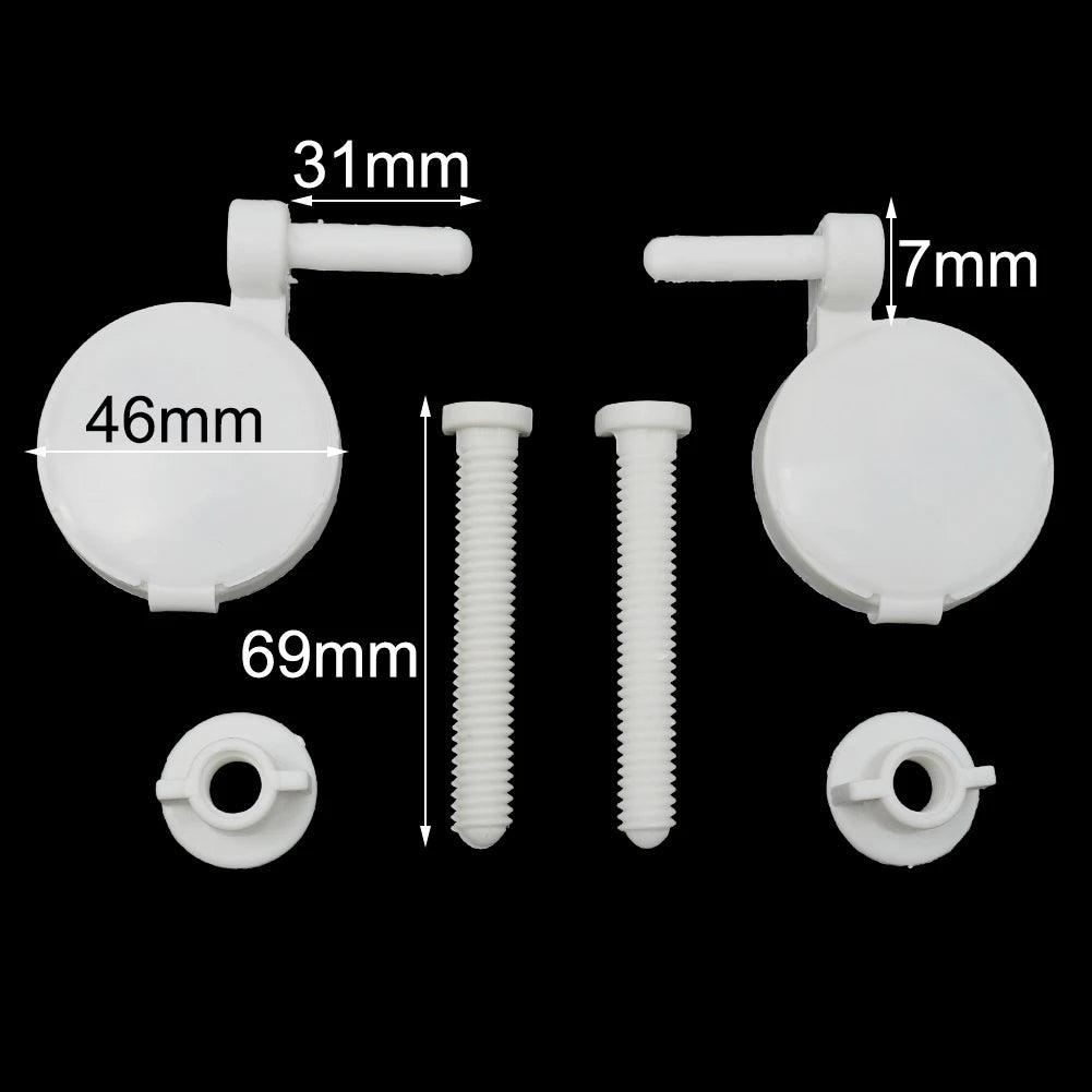 2Pcs Toilet Pew Hinges With Bolts And Screws Toilet Fixing Accessories ABS Plastic Toilet Seats Hinges Repair Tools High Quality - petguardiansupplies