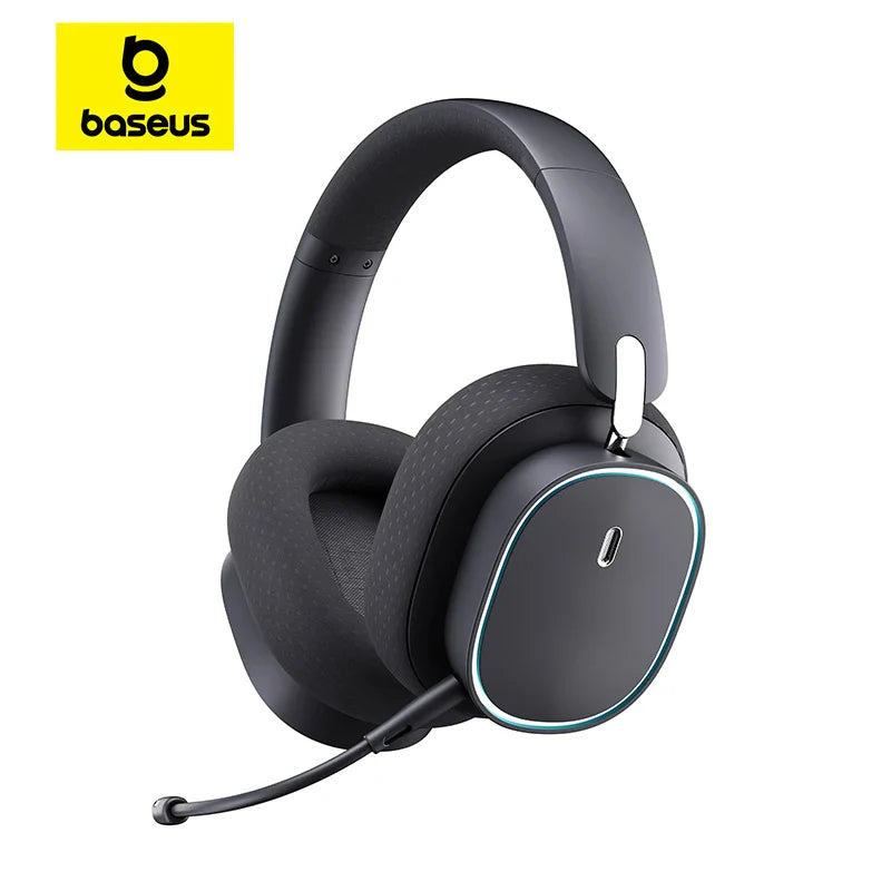 Baseus GH02 Gaming Wireless Headphone with Mic Over-Ear Headphones Bluetooth 5.3 40mm Driver 2.4G/Wireless/Cable RGB Headsets - petguardiansupplies