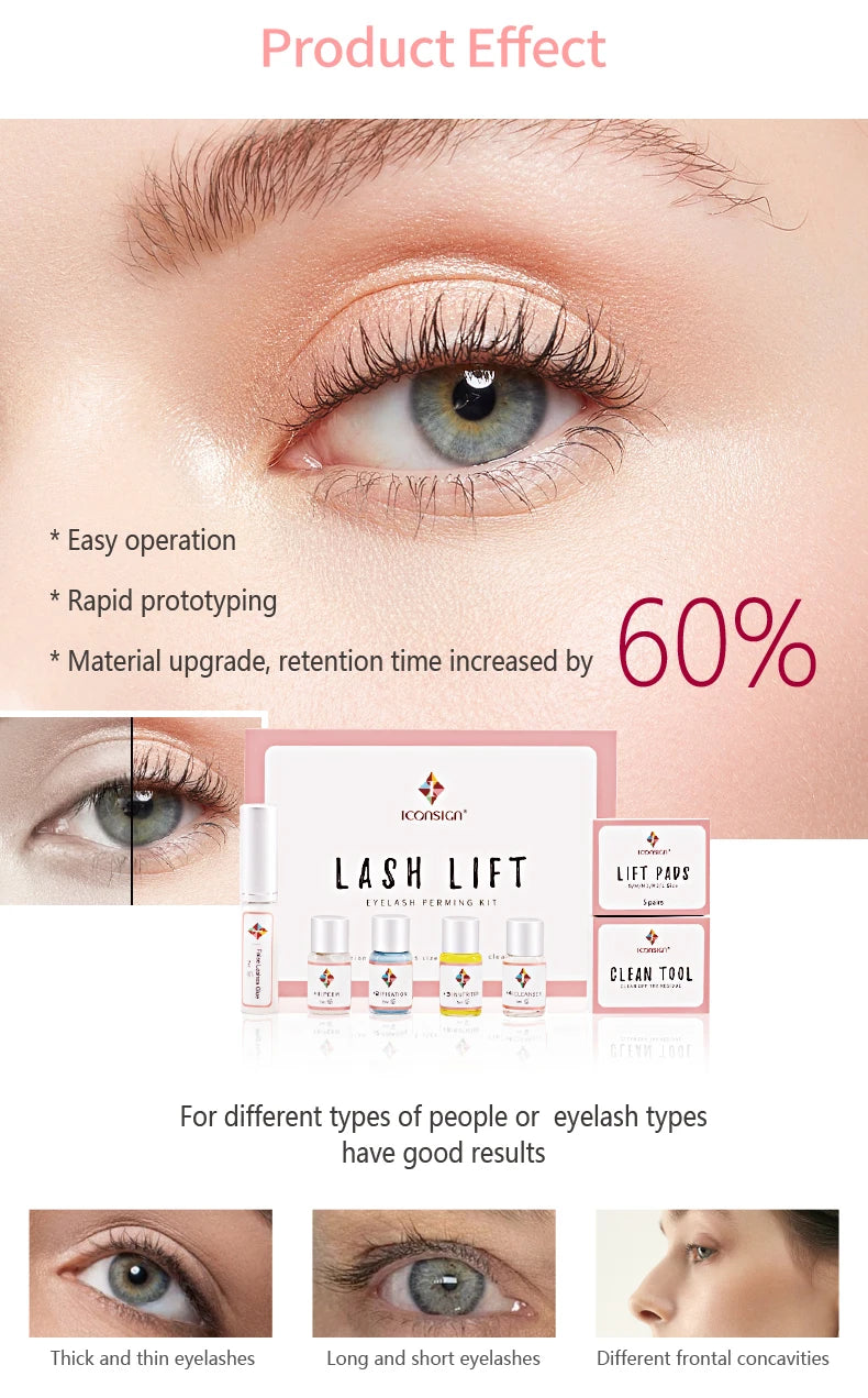 Dropshipping ICONSIGN Lash Lift Kit Lifiting Eyelash Enhancer Calia Set Lashes Perm Eyes Makeup Tools Can Do Your Logo - petguardiansupplies