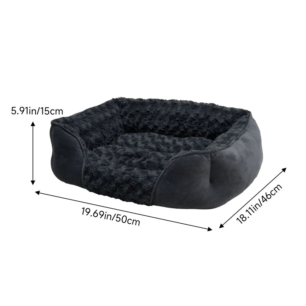 Livingandhome Soft Grey Pet Sleeping Bed for Small Medium Large  Removable Dogs Puppy Bed Pet Supplies - petguardiansupplies